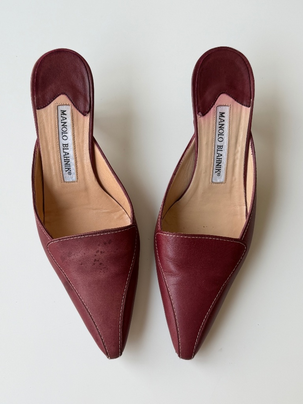 Manolo Blahnik vintage mules, IT 35.5, approx. US 5-5.5